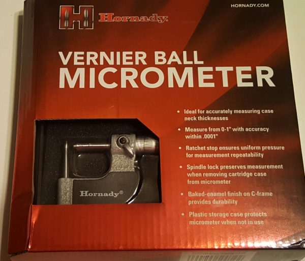 SALE! 050059 Hornady Vernier Ball Micrometer