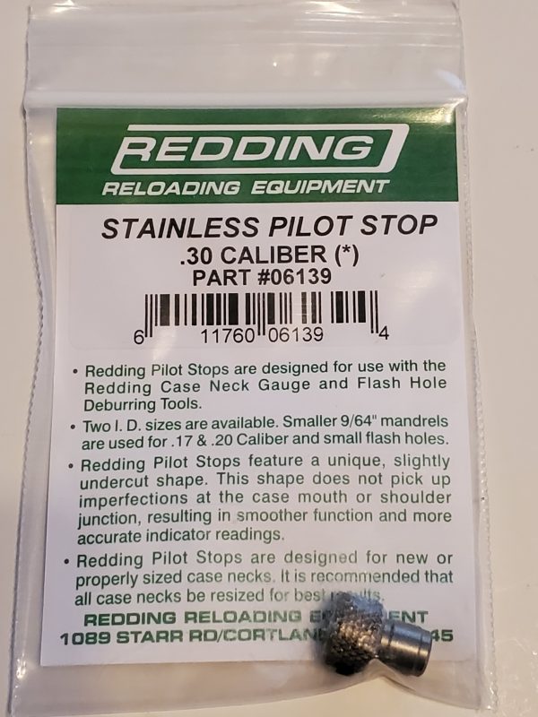 06139 REDDING Pilot Stop 7.62mm 30 Caliber, 9/64" Mandrel