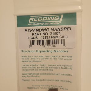 21507 Redding 0.2425 Expanding Mandrel (.243 Cal / 6mm)