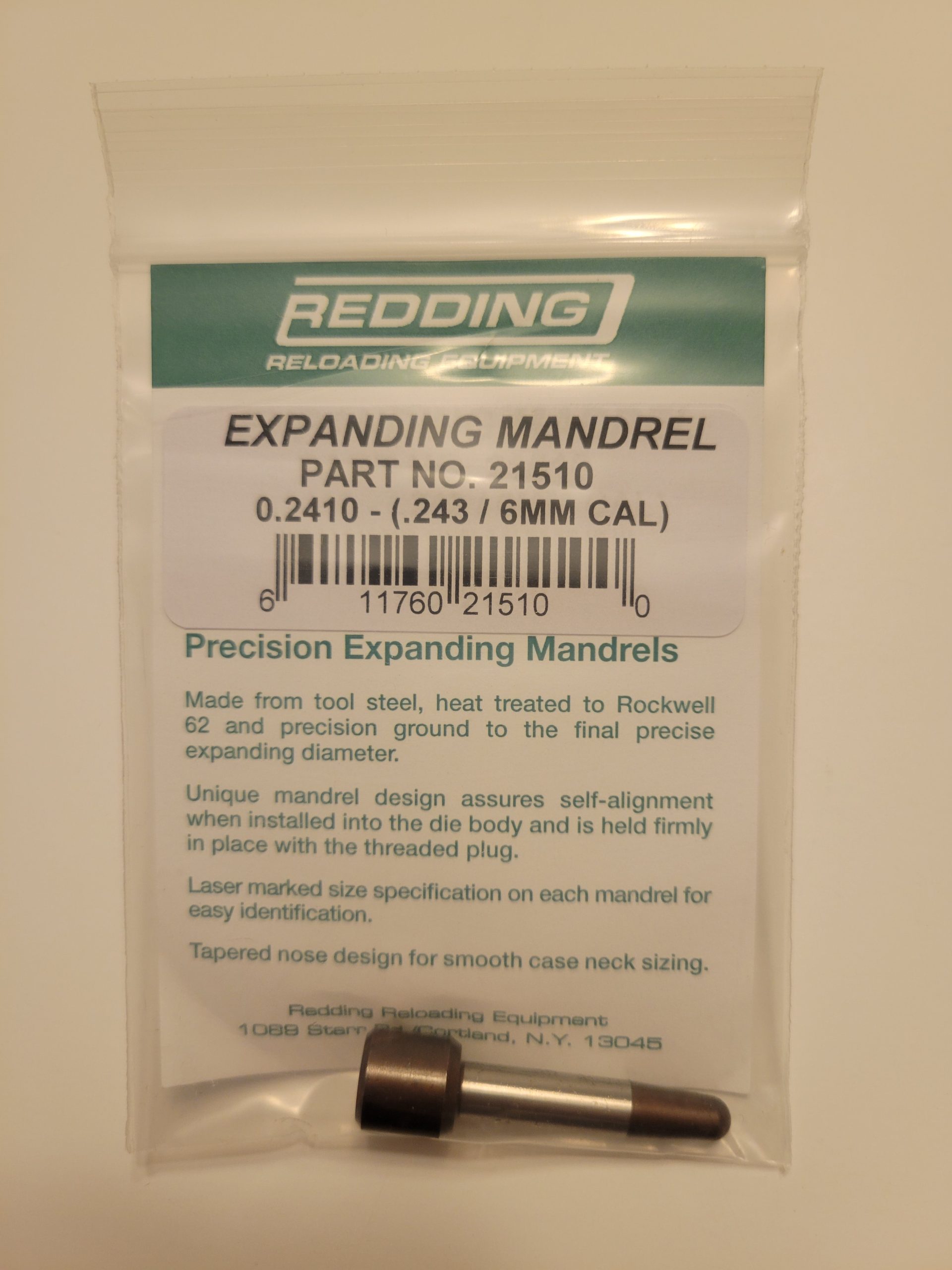 21510 Redding 0.2410 Expanding Mandrel (.243 Cal / 6mm)