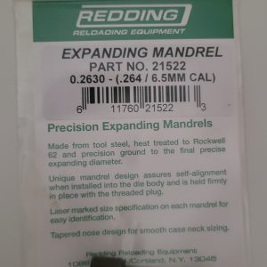 21522 Redding 0.2630 Expanding Mandrel (.264 Cal / 6.5mm)