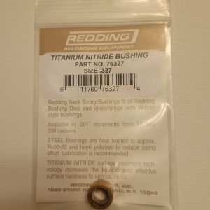 76327 Redding Titanium Nitride .327″ Neck Size Bushing