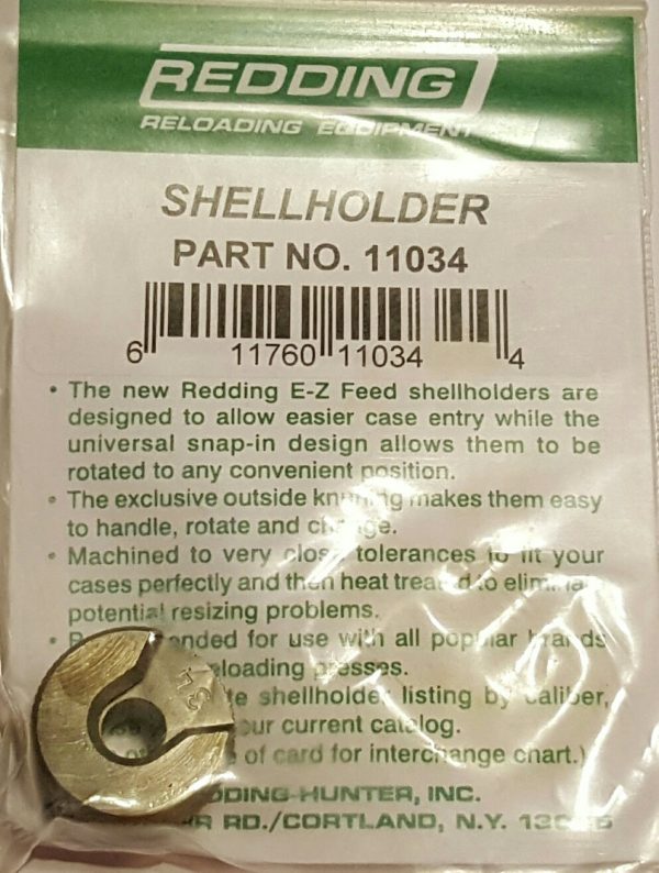 11034 Redding E-Z Feed Shellholder # 34