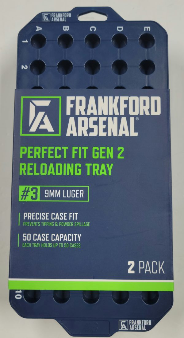 1183637 Frankford Arsenal Perfect Fit Reloading Tray #3 9mm Luger 2/ct