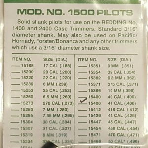 15406 Redding Hornady Forster 41 cal Trimmer Pilot