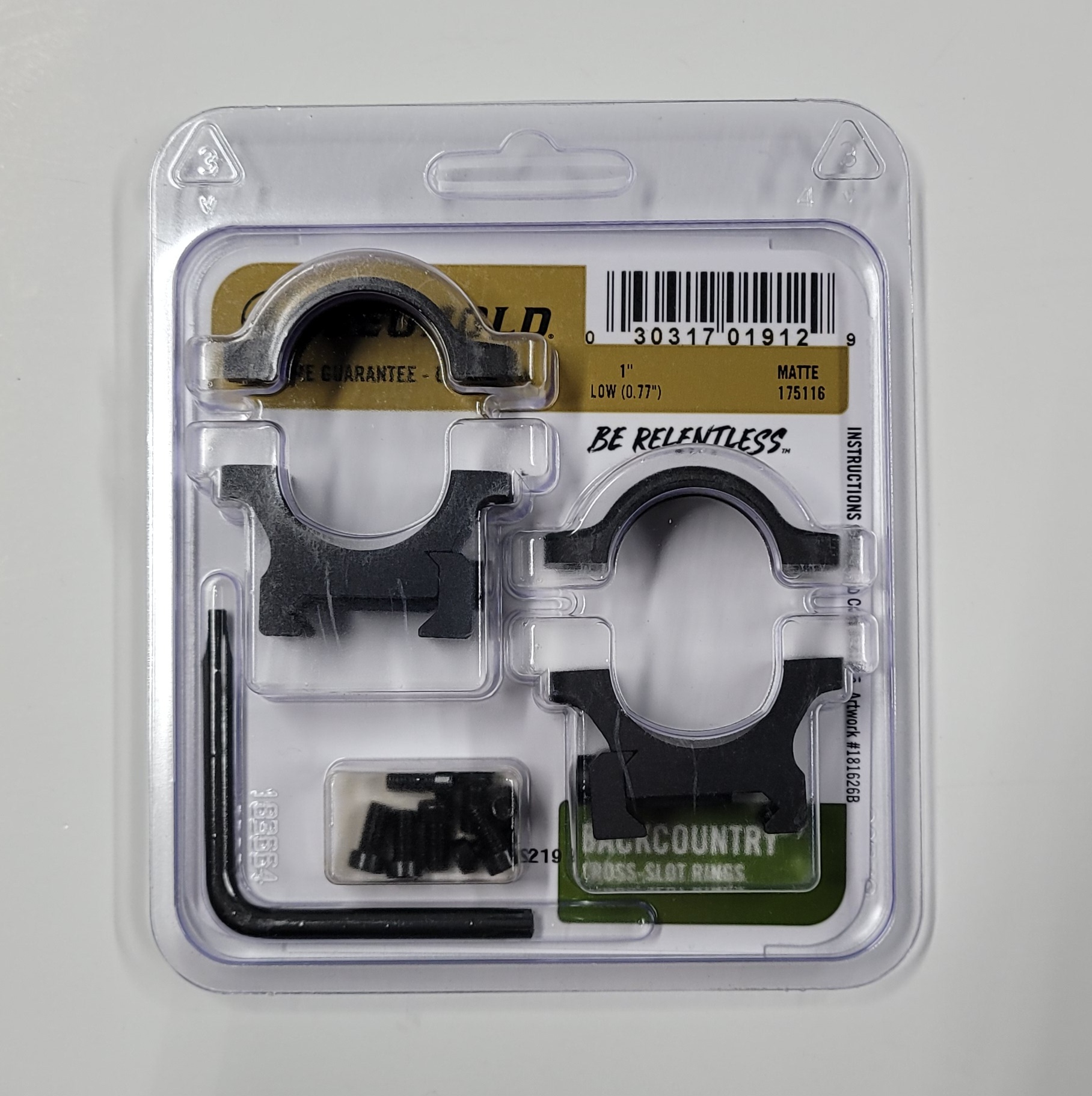 K☆ 175116 LEUPOLD BackCountry Cross-Slot 1″ Low Rings, Matte