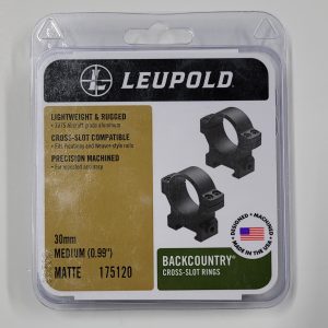 175120 LEUPOLD BackCountry Cross-Slot 30mm Medium Rings, Matte