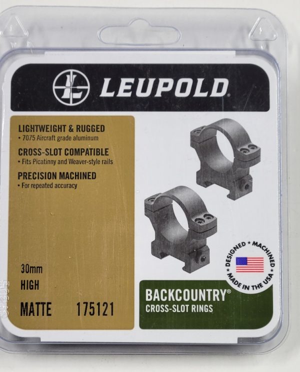 175121 LEUPOLD BackCountry Cross-Slot 30mm High Rings Matte
