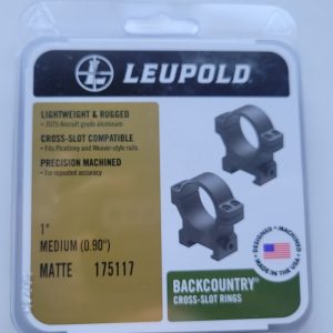 175117 LEUPOLD Back Country Cross-Slot 1" Medium Rings, Matte