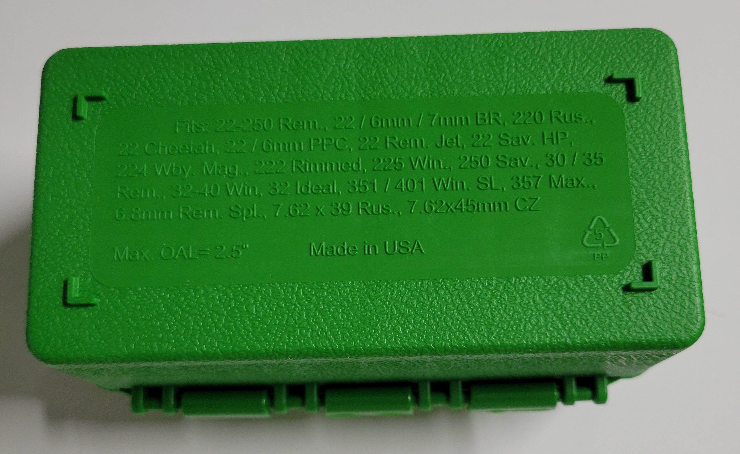 RS-S-50-10 MTM Ammo Box 22-250 22 PPC BR 6.8SPC 50 Round GREEN - Image 2
