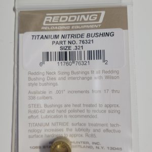 76321 Redding Titanium Nitride Neck Size Bushing