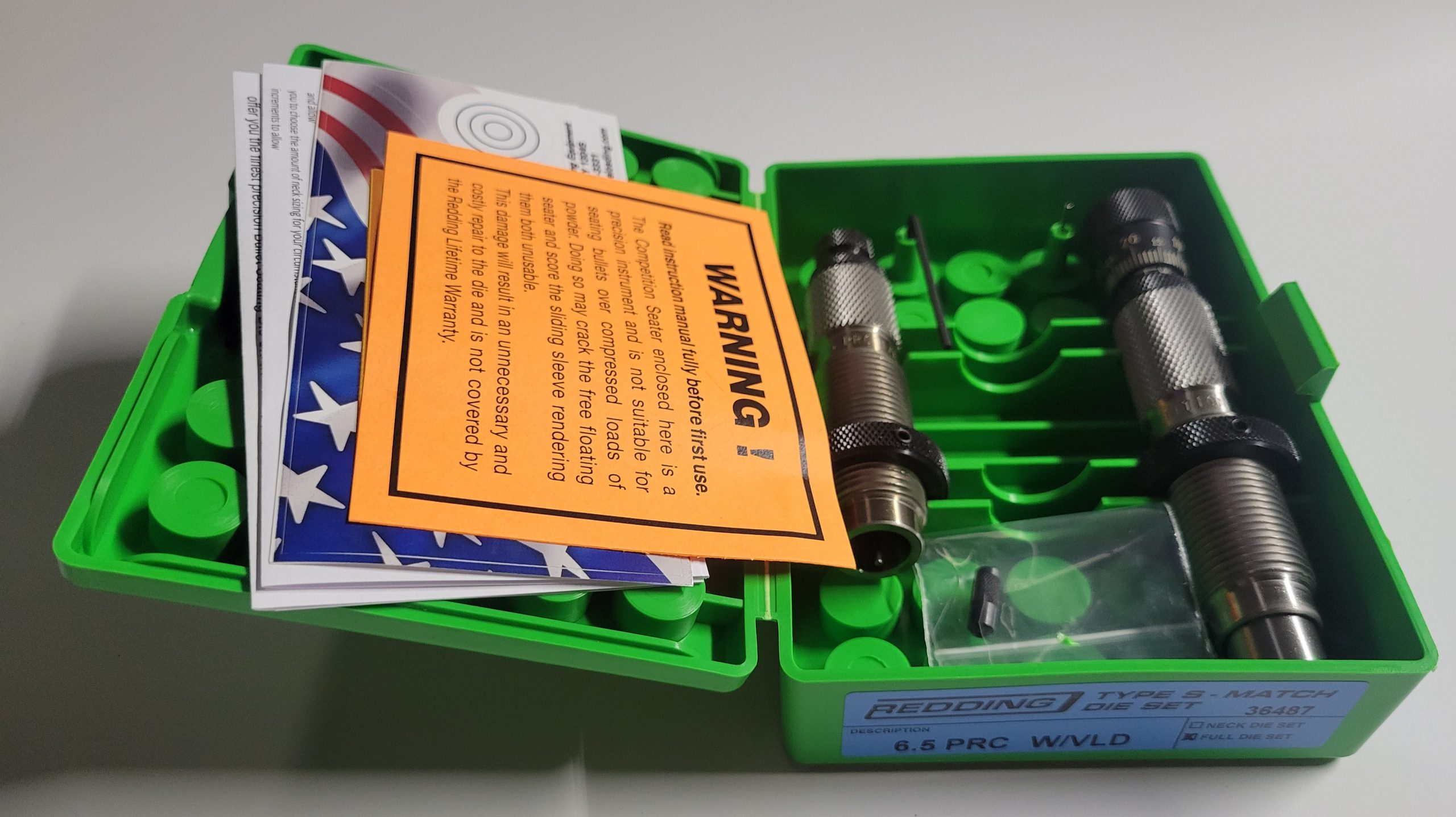 36487 Redding Type-S Match Bushing Full Die Set 6.5 PRC