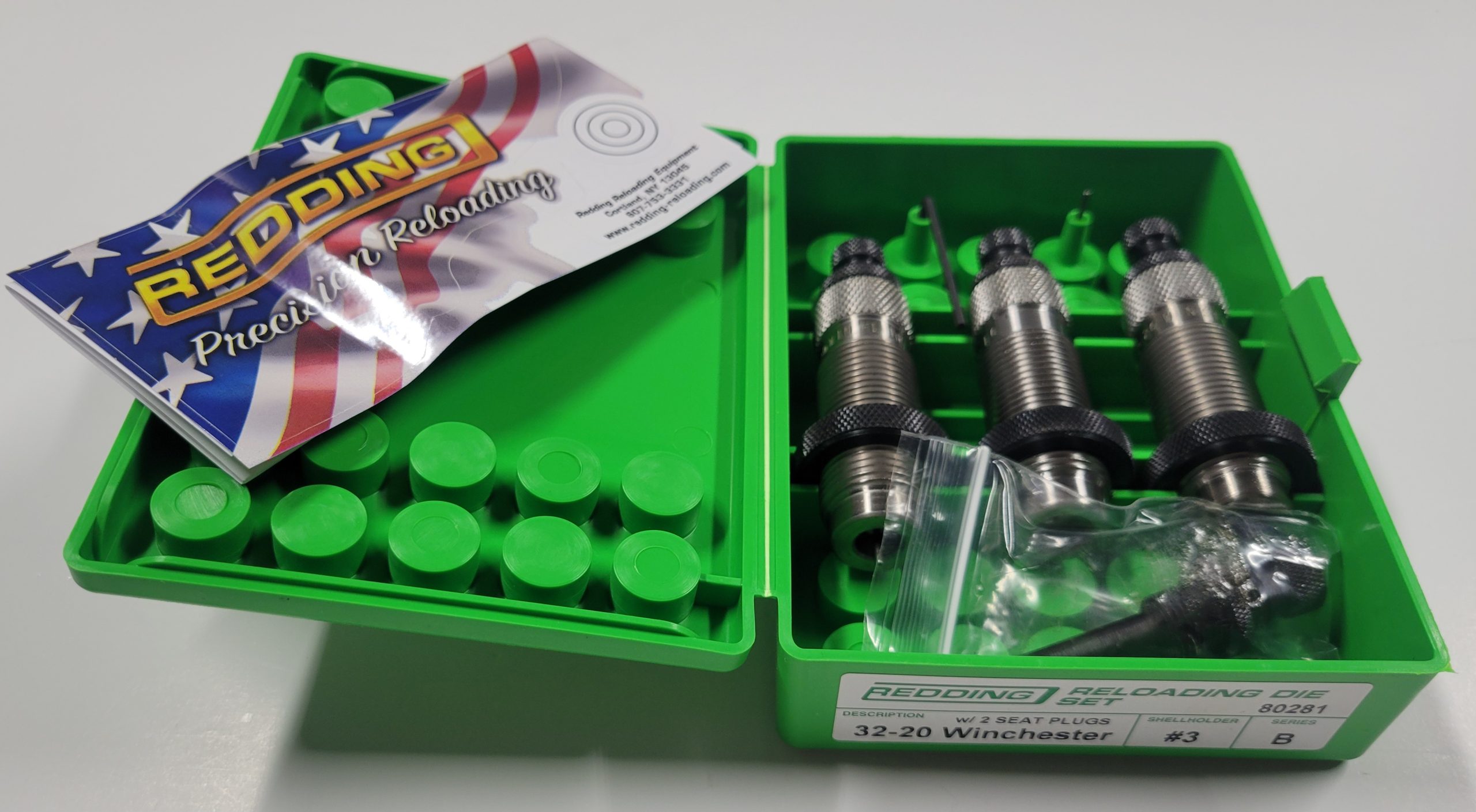 80281 Redding 3-Die Full Length Fireball Die Set 32-20 Win 32WCF