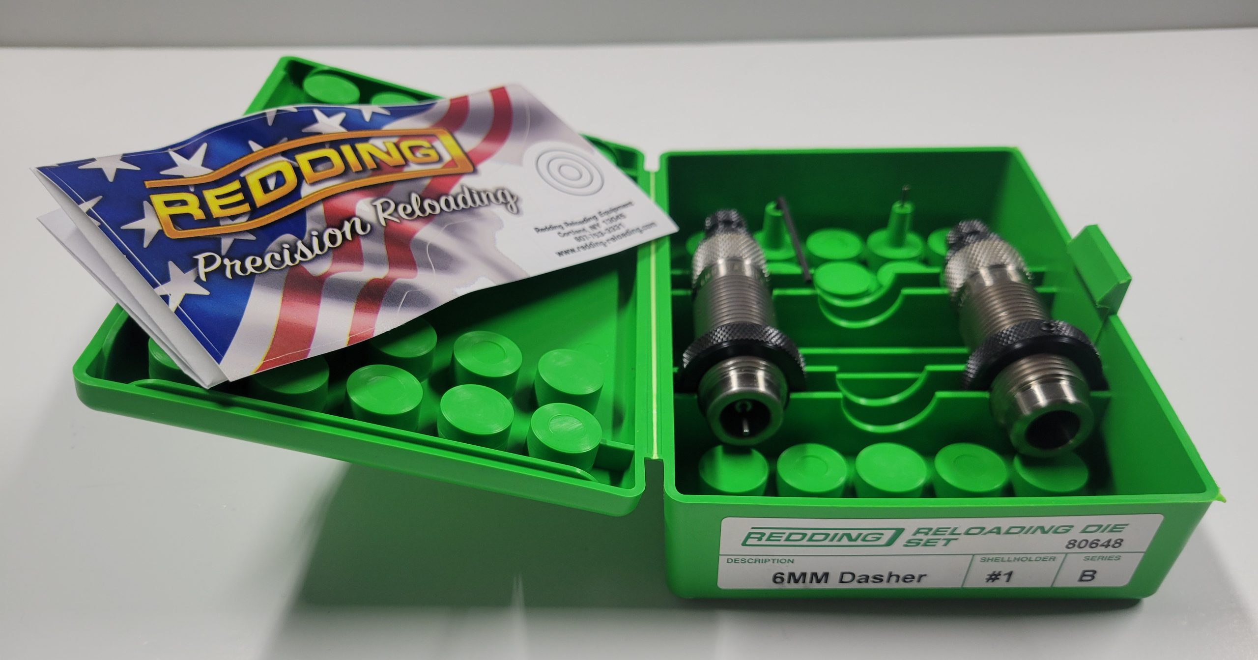 80648 Redding 2-Die Full Length Die Set 6mm Dasher