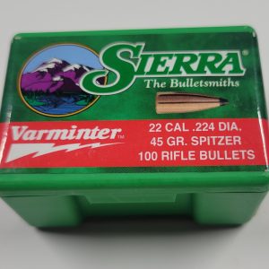 1310 Sierra Bullets .22 Cal .224 45 gr VARMINTER Bullets - 100 Ct