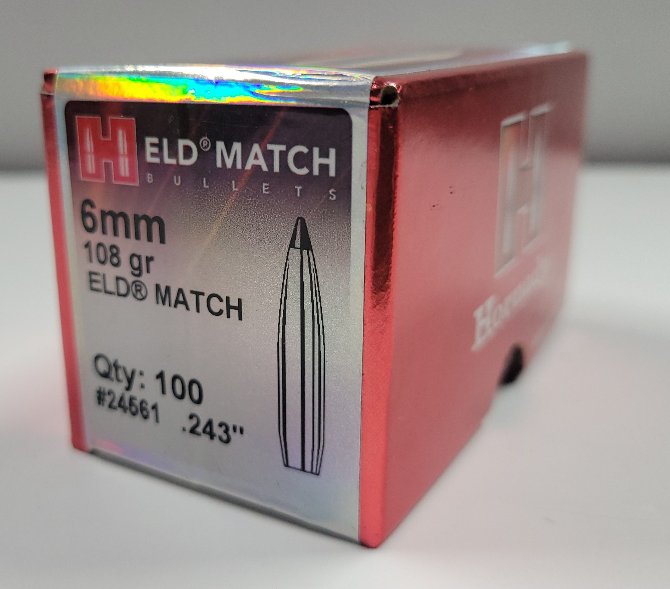 24561 Hornady 6mm .243 108 gr ELD® Match Box of 100