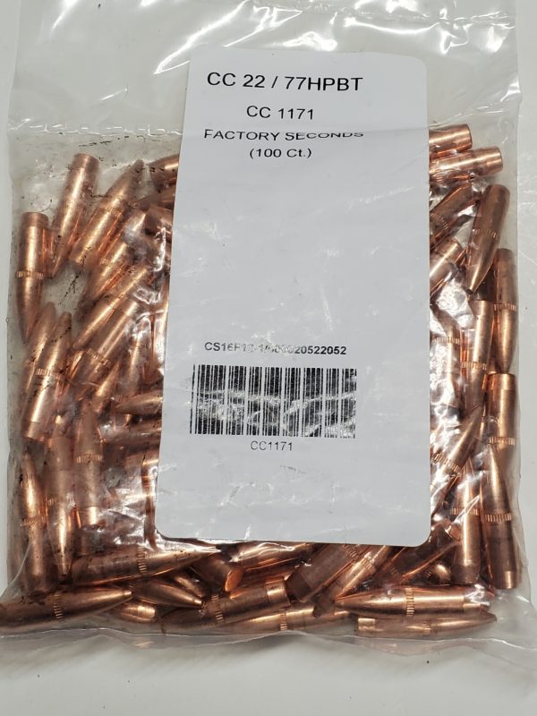 22421 B Nosler Cust Cmp Bullets .22 cal .224" 77 gr HPBT 100 ct