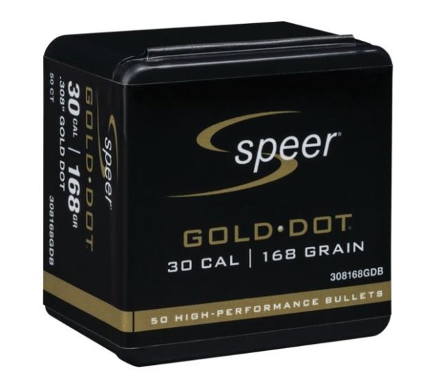308168GDB Speer Gold Dot Rifle Bullet .308" 168 50/Bx