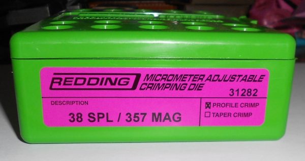 31282 Redding Micro-Adjustable Profile Crimp Die 38 SPL/357 Mag