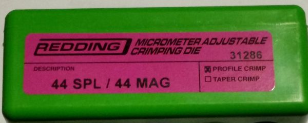 31286 Redding Micro-Adjustable Profile Crimp Die 44 Spl / Magnum
