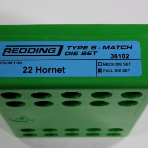 36102 Redding Type-S Match Bushing Full Die Set 22 Hornet