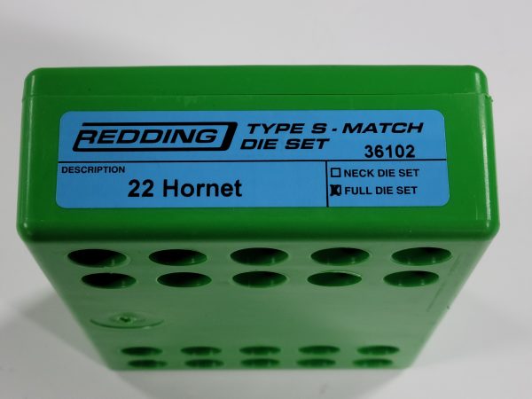36102 Redding Type-S Match Bushing Full Die Set 22 Hornet
