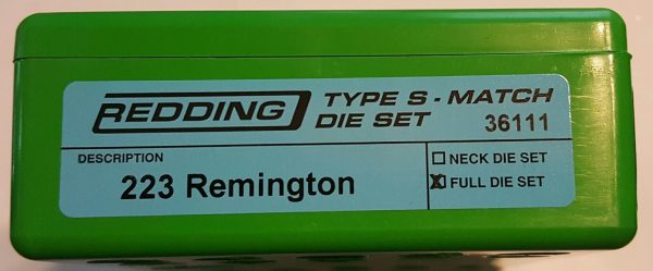 36111 Redding Type-S Match Bushing Full Die Set 223 Remington