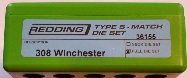 36155 Redding Type-S Match Bushing Full Die Set 308 Winchester