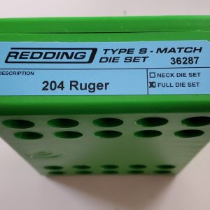 36287 Redding Type-S Match Bushing Full Die Set 204 Ruger