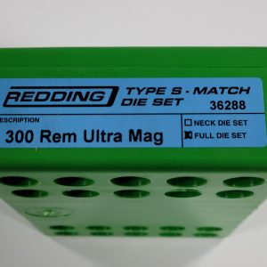 36288 Redding Type-S Match Bushing Full Die Set 300 RUM