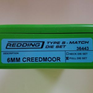 36443 Redding Type-S Match Bushing Full Die Set 6mm Creedmoor