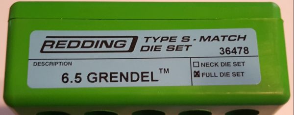36478 Redding Type-S Match Bushing Full Die Set 6.5 GRENDEL