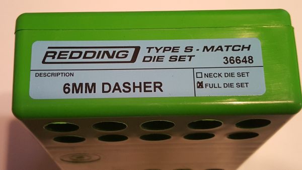 36648 Redding Type-S Match Bushing Full Die Set 6mm Dasher