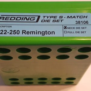 38106 Redding Type-S Match Bushing Neck Die Set 22-250 Remington