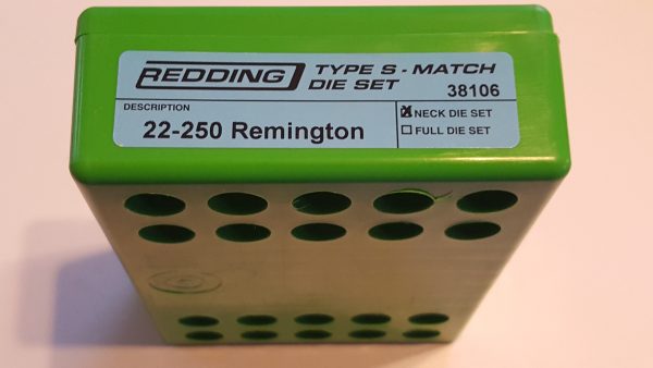 38106 Redding Type-S Match Bushing Neck Die Set 22-250 Remington