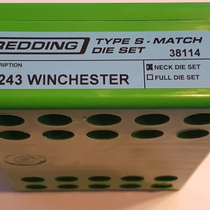38114 Redding Type-S Match Bushing Neck Die Set 243 Winchester