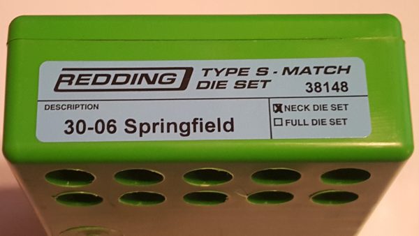 38148 Redding Type-S Match Bushing Neck Die Set 30-06 Springfield