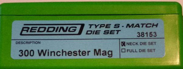 38153 Redding Type-S Match Bushing Neck Die Set 300 Win Mag