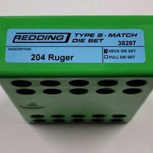 38287 Redding Type-S Match Bushing Neck Die Set 204 Ruger