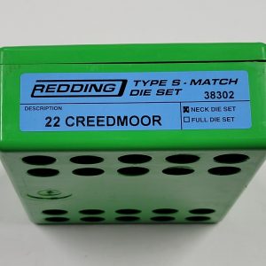 38302 Redding Type-S Match Bushing Neck Die Set 22 Creedmoor