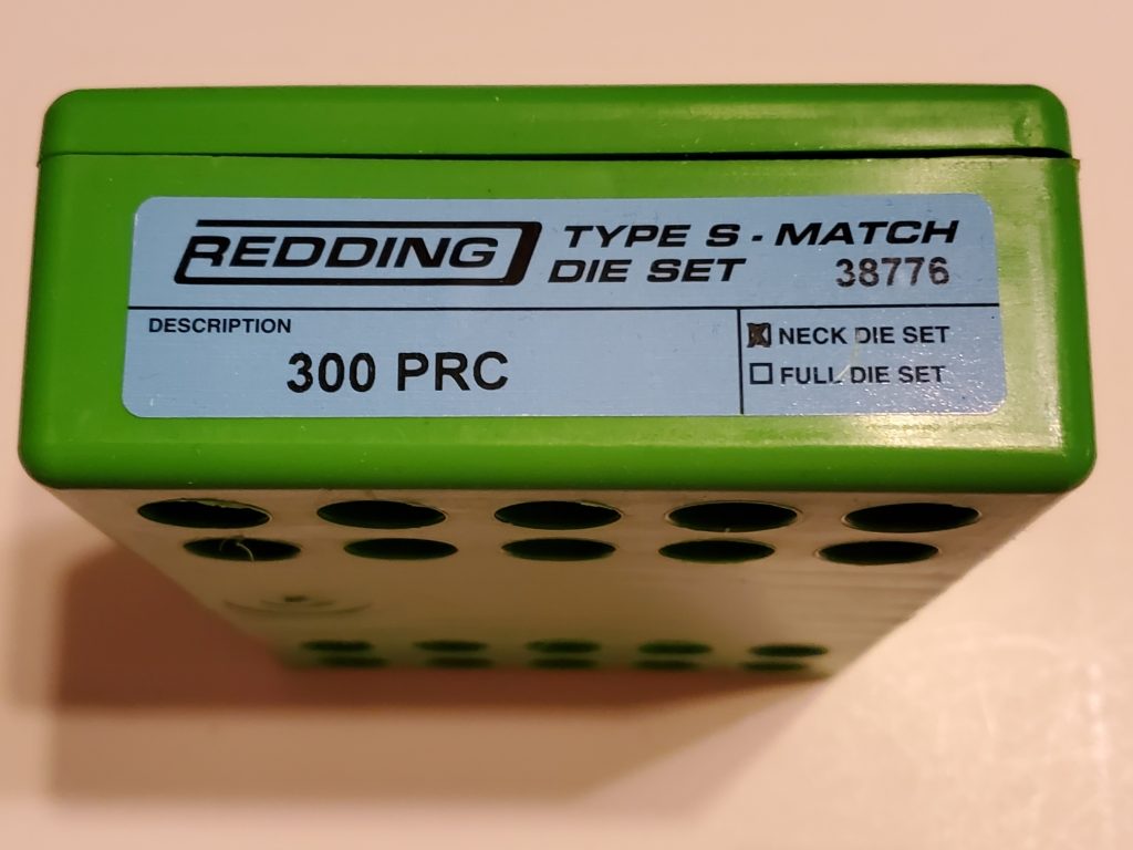 38776 Redding TypeS Match Bushing Neck Die Set 300 PRC