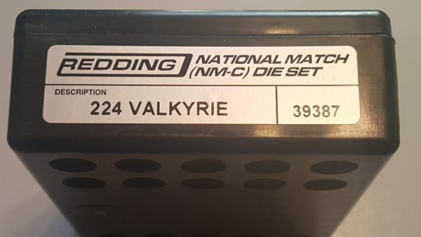 39387 Redding National Match Die Set 224 Valkyrie