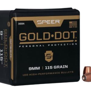 3994 Speer Bullet .355" 9mm 115 grain Gold Dot Hollow Point Box 100