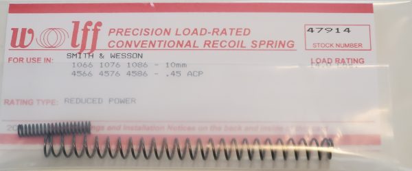 47914 Wolff S&W 4566 1066 14LB Recoil Spring Reduced Power