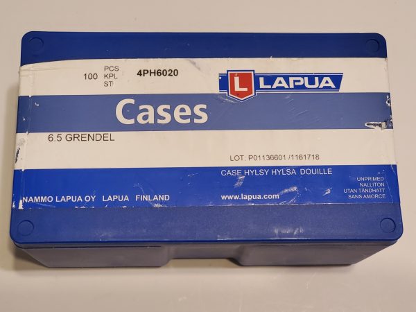 4PH6020 Lapua Brass 6.5 GRENDEL Box of 100