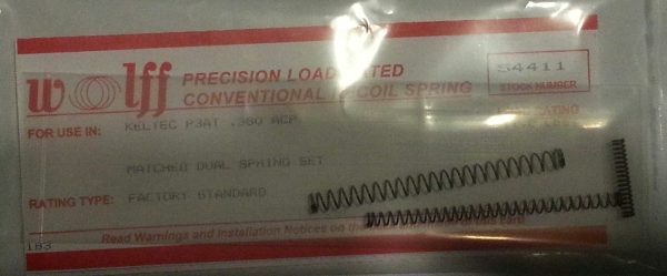 54411 Wolff KELTEC P3AT .380 STD RECOIL SPRNG SET 11 LBS