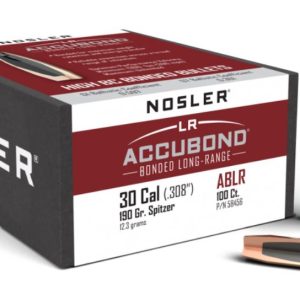 58456 Nosler ACCUBOND Long Range Bonded Bullets .308" caliber 190 gr Box 100