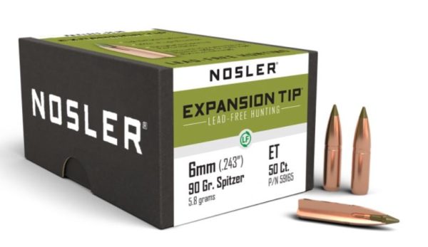 59165 B Nosler 6MM 90GR EXPANSION TIP Bag of 50 BLEM - Image 3