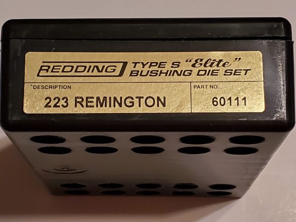 60111 Redding Type-S Elite Bushing Die Set 223 Remington