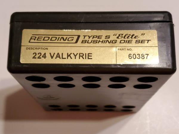 60387 Redding Type-S Elite Bushing Die Set 224 Valkyrie